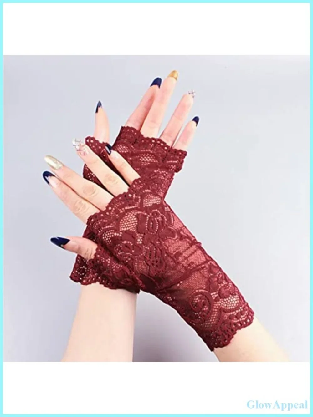 Fingerless Lace Gloves for Driving Wedding Bridal Prom Wrist Length
